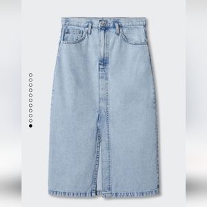 Mango Denim Midi Skirt